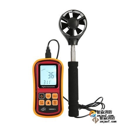 數(shù)字風(fēng)速計量程:0m/s~45m/s;精度:±3%